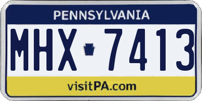 PA license plate MHX7413