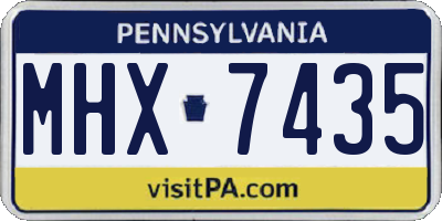 PA license plate MHX7435