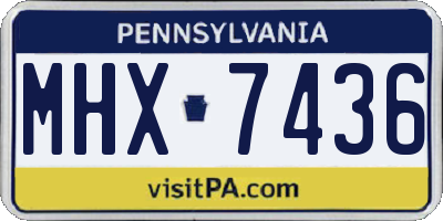 PA license plate MHX7436