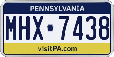 PA license plate MHX7438