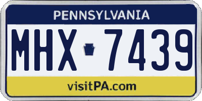 PA license plate MHX7439