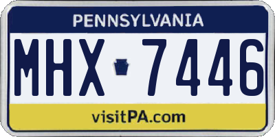 PA license plate MHX7446