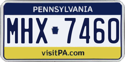 PA license plate MHX7460