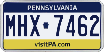 PA license plate MHX7462