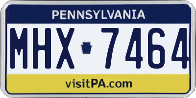 PA license plate MHX7464