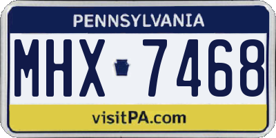 PA license plate MHX7468