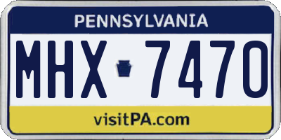 PA license plate MHX7470