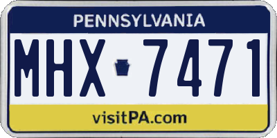 PA license plate MHX7471