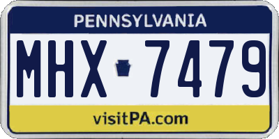 PA license plate MHX7479
