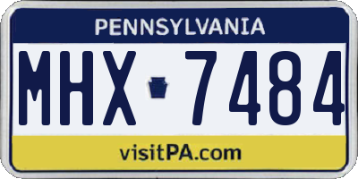 PA license plate MHX7484