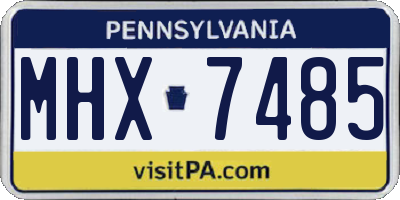 PA license plate MHX7485