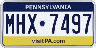PA license plate MHX7497
