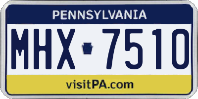 PA license plate MHX7510