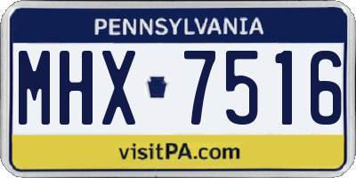 PA license plate MHX7516
