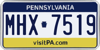 PA license plate MHX7519