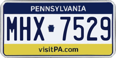 PA license plate MHX7529