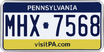 PA license plate MHX7568