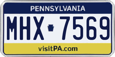 PA license plate MHX7569