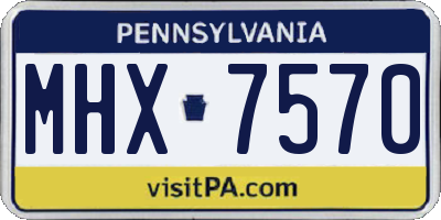 PA license plate MHX7570