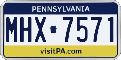 PA license plate MHX7571