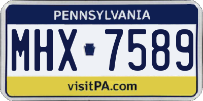 PA license plate MHX7589