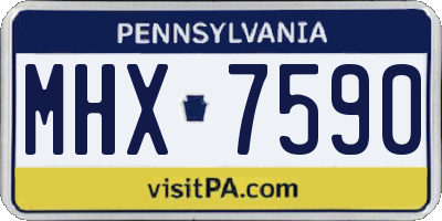 PA license plate MHX7590