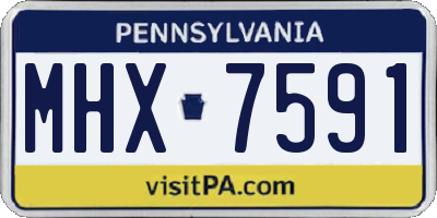 PA license plate MHX7591