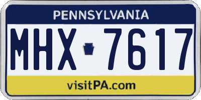 PA license plate MHX7617