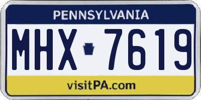 PA license plate MHX7619