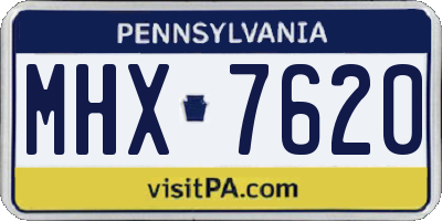 PA license plate MHX7620