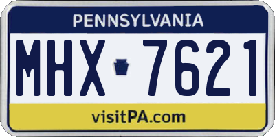 PA license plate MHX7621