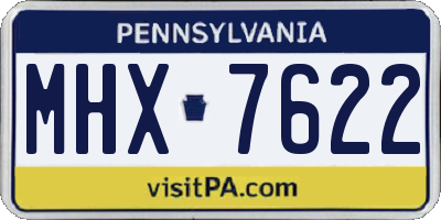 PA license plate MHX7622