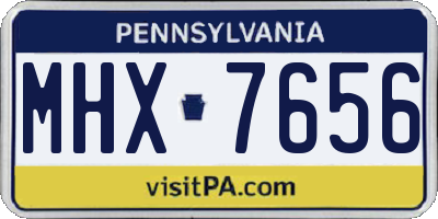 PA license plate MHX7656
