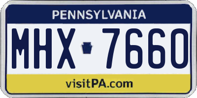 PA license plate MHX7660