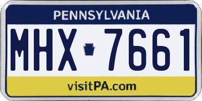 PA license plate MHX7661