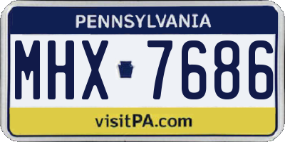PA license plate MHX7686
