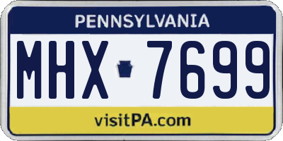 PA license plate MHX7699