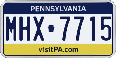 PA license plate MHX7715
