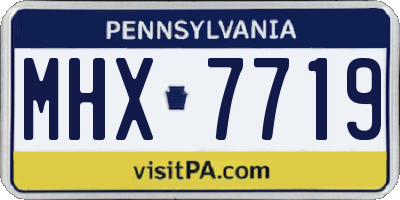 PA license plate MHX7719