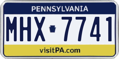 PA license plate MHX7741