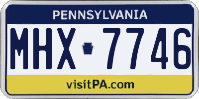 PA license plate MHX7746