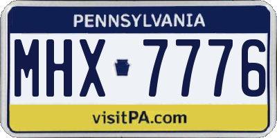 PA license plate MHX7776