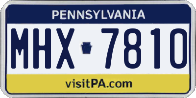 PA license plate MHX7810