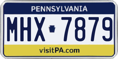 PA license plate MHX7879