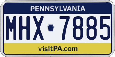 PA license plate MHX7885