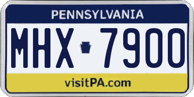 PA license plate MHX7900