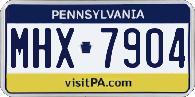 PA license plate MHX7904