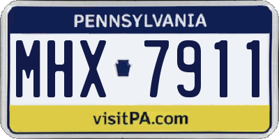 PA license plate MHX7911
