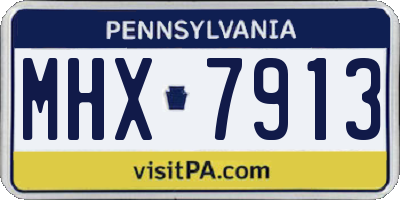 PA license plate MHX7913