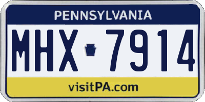PA license plate MHX7914